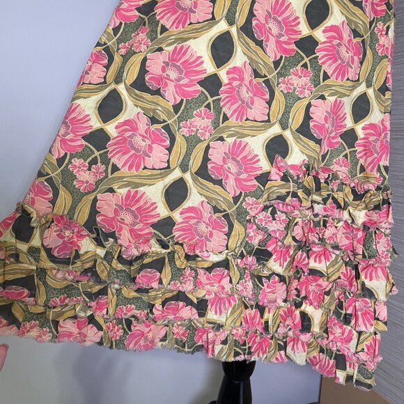 Women's Size 8 Free People Floral Empire Waist V-Neck Dress - Picture 4 of 11